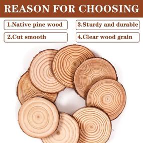 img 2 attached to 🌲 Premium Unfinished Natural Wood Slices: 30Pcs 2.4-2.8 Inch Round Discs for Crafts, Christmas Ornaments, DIY Projects, and More!
