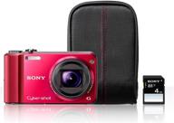 📷 фотоаппарат sony cyber-shot 16.1 мп dsc-h70 со 10x высококлассным широкоугольным оптическим зумом g lens и жк-экраном 3,0 дюйма - красный комплект логотип