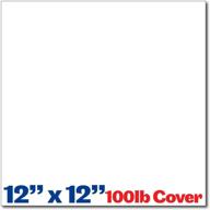 📄 premium bright white 12x12 cardstock scrapbook paper - 50 pack of heavyweight 100lb cover logo