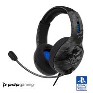 🎧 pdp gaming lvl50 wired headset: black camo with noise cancelling microphone - ps5/ps4 logo