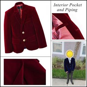 img 2 attached to 👔 Yavakoor Velvet Classic Toddler Stretch Boys' Apparel and Suits & Sport Coats