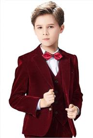 img 4 attached to 👔 Yavakoor Velvet Classic Toddler Stretch Boys' Apparel and Suits & Sport Coats
