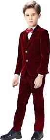 img 3 attached to 👔 Yavakoor Velvet Classic Toddler Stretch Boys' Apparel and Suits & Sport Coats
