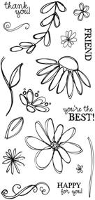 img 1 attached to 🌸 Fiskars 4x8 Inch Clear Stamps - Create Petal Designs from Scratch