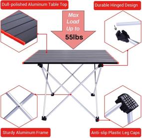 img 2 attached to 🏕️ Sportneer Ultralight Portable Camping Tables with Mesh Storage Bag - Perfect for Outdoor Adventures!