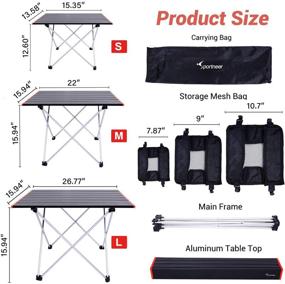 img 1 attached to 🏕️ Sportneer Ultralight Portable Camping Tables with Mesh Storage Bag - Perfect for Outdoor Adventures!