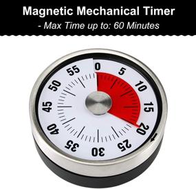 img 2 attached to AIMILAR Magnetic Kitchen Timer - 60 Minute Visual Countdown Timer with Loud Alarm for Baking, Cooking, Steaming, and Barbecue - Ideal for Kids and Adults (Black)