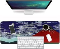 🖱️ lizimandu extended large gaming mouse pad - xxl mousepad with anti-slip stitched edges, long desk pad keyboard mat, non-slip base - water-resistant for gaming, office & home use (1-fuji, 1 pack) logo