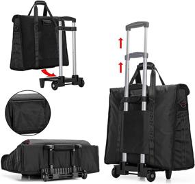 img 1 attached to CURMIO Rolling Carrying Bag with Wheels for Apple iMac 27 inch Desktop 🎒 Computer, Detachable Trolley Storage Case for iMac 27” Monitors and Accessories, Black (Patented Design)