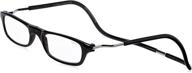 clic xxl adjustable front magnetic connect expandable reading glasses; black +1.25 logo