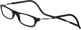 img 4 attached to CliC XXL Adjustable Front Magnetic Connect Expandable Reading Glasses; Black +1.25