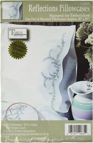 img 1 attached to 🧵 Tobin Stamped Embroidery Pillowcase Pair, 20 x 30-дюймов, Отражения