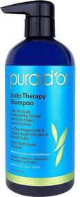 img 1 attached to 🌿 PURA D'OR Scalp Therapy Shampoo (16oz) - Hydrating & Nourishing Scalp Care Shampoo for Itchy, Flaky Scalp with Tea Tree, Peppermint, Patchouli, Cedarwood, Clary Sage, and Argan Oil (Packaging May Vary)