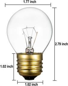 img 2 attached to 🔥 High Temp 300° Resistant Oven Light Bulbs - Replacement Bulbs for Refrigerator, Oven, Stove, Microwave - 40W, 120V, E27/E26 Brass Base Incandescent Bulbs - 400 Lumens - Clear - 4 Pack