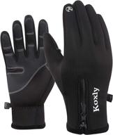 koxly winter gloves: touch screen fingers, insulated & anti-slip, windproof & waterproof, ideal for cycling, running, work - men's & women's (unisex) logo