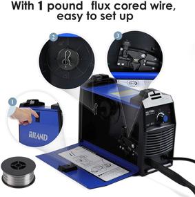 img 3 attached to 🔥 RILAND 110v MIG Welder: DIY Home Portable Welder with Automatic Wire Feed and Flux Cored Capability - MIG 100E