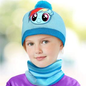 img 3 attached to 🎩 Hasbro My Little Pony Winter Hat and Gloves/Mittens Set for Toddler/Little Girls