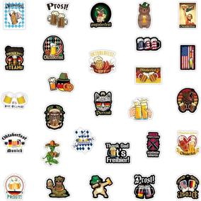 img 2 attached to Oktoberfest Interesting Beer Laptop Stickers For Water Bottle Travel Case Car Skateboard Motorcycle Bicycle Luggage Guitar Bike Decal (Oktoberfest)