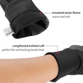 img 2 attached to ❄️ Winter Gloves Touch Screen Water Resistant Thermal: Ideal Accessories for Running, Cycling, Driving, Hiking - Windproof, Warm Gifts for Men and Women