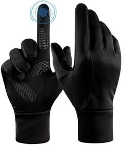 img 4 attached to ❄️ Winter Gloves Touch Screen Water Resistant Thermal: Ideal Accessories for Running, Cycling, Driving, Hiking - Windproof, Warm Gifts for Men and Women