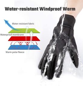 img 1 attached to ❄️ Winter Gloves Touch Screen Water Resistant Thermal: Ideal Accessories for Running, Cycling, Driving, Hiking - Windproof, Warm Gifts for Men and Women