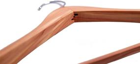 img 1 attached to 🧥 Ruumetry Cedar Hangers: Premium Unfinished Red Cedar Wood Coat Suit Hangers - 3 Pack