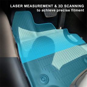 img 3 attached to 🚗 2019-2021 Toyota RAV4 KIWI MASTER Floor Mats: All Weather Liners, Front & Rear, TPE Slush Liner, Black 2 Row Seat, PT908-42190-02