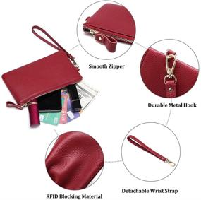 img 1 attached to 👜 GOIACII Women's Leather Wristlet Handbag with RFID Blocking - Stylish Handbag, Wallet, and Wristlet Combo