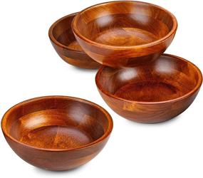 img 4 attached to 🥗 Versatile Wooden Salad Bowls for Individual Use