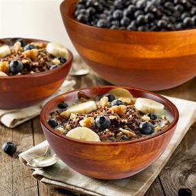 img 2 attached to 🥗 Versatile Wooden Salad Bowls for Individual Use