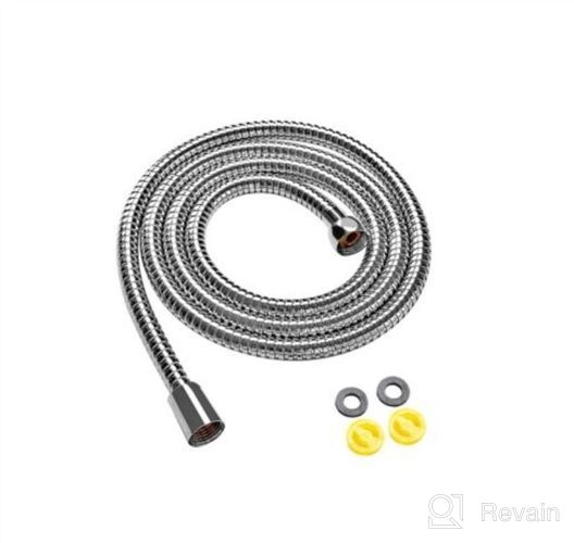 img 1 attached to 🚿 Klabb 59 Inches Extra Long Chrome Handheld Shower Hose with Brass Insert and Nut - Perfect for Enhanced Shower Experience! review by Tara Ford