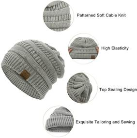 img 3 attached to Stay Cozy this Winter with Durio Cable Knit Beanie - Soft and Thick Women's Winter Hats!