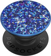 popsockets popgrip - искрящийся павлин: складная рукоятка и подставка для телефона с заменяемой верхней частью. логотип