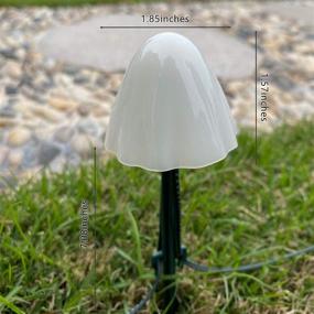 img 1 attached to Enhance Your Outdoor Space with Kagoohan 24ft Solar String Mini Mushroom Lights for Garden, Patio, Yard, and more!