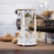 ⏳ vip international white metal hourglass: elevate your home décor with an elegant timepiece logo