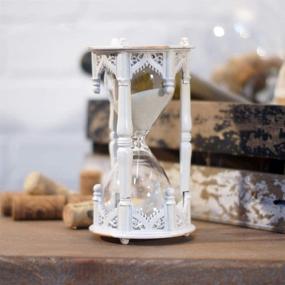 img 1 attached to ⏳ VIP International White Metal Hourglass: Elevate Your Home Décor with an Elegant Timepiece