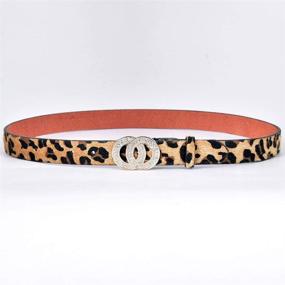 img 1 attached to Fashion Leopard Leather Double Rhinestone