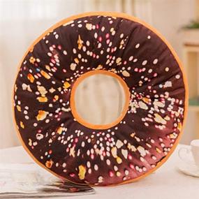 img 4 attached to ChezMax Round Doughnut Donut Seat Back Stuffed Cushion Insert Filler - 16 X 16 inch - Throw Pillow for Bedroom, Bedding, Bed Room, Beach