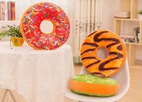 img 3 attached to ChezMax Round Doughnut Donut Seat Back Stuffed Cushion Insert Filler - 16 X 16 inch - Throw Pillow for Bedroom, Bedding, Bed Room, Beach