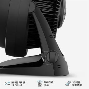 img 3 attached to 💨 Black Vornado 62 Whole Room Air Circulator Fan with 3 Speeds