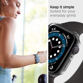 img 2 attached to Прозрачный чехол Spigen Thin Fit Crystal Clear для Apple Watch 44мм Серии 6/SE/5/4 - Элегантная защита с идеальной посадкой.