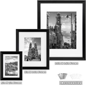 img 3 attached to 🖼️ Enhance Your Décor with Golden State Art's Black Wood Frame Set - Showcase Your Pictures/Photos with 7 Frames!