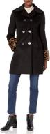 π§₯ t tahari women's wool coat: stay warm in style with detachable leopard cuff logo