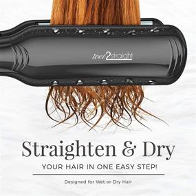 img 1 attached to 💦 Remington Wet2Straight Flat Iron S7330A: 1 3/4 дюймовые керамические + титановые пластины для легкой укладки волос.