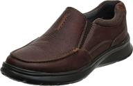 👞 clarks men's cotrell loafer in tobacco leather - shoes with slip-ons and loafers logo