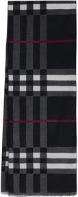 img 2 attached to Stay Warm in Style with Men's Winter Cashmere Tassel Cotton Scarves