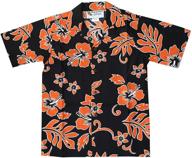 🌺 authentic hawaiian style: boys' classic hibiscus aloha shirt - ideal for christmas, weddings, luaus & cruises! logo