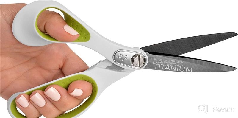 img 1 attached to 🔪 iBayam 8" Multipurpose Scissors Bulk 3-Pack - Ultra Sharp Blade Shears with Comfort-Grip Handles for Office, Home, School, Sewing, Fabric Crafts - Right/Left Handed - Sturdy & Reliable review by Wendy Rodriguez
