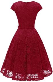 img 1 attached to 💃 Stylish MUADRESS Cap Sleeve Burgundy Bridesmaid Dresses - Perfect Women's Clothing for Elegance