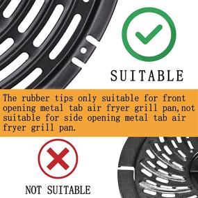 img 2 attached to Enhance Air Fryer Performance with 8 Pcs Air Fryer Rubber Tips - Perfect Replacement 🔧 Bumpers for 2QT, 3.7QT, and 5QT Air Fryers - Silicone Rubbers for Crisper Plate and Grill Pan